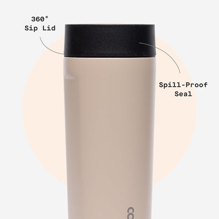 Corkcicle Commuter Cup - Insulated Stainless Steel Travel Mug - Holiday Mug Gift - 17 oz - Desert