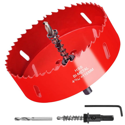 4-23/64 Inch / 115mm Hole Saw for Wood, Plastic Bo