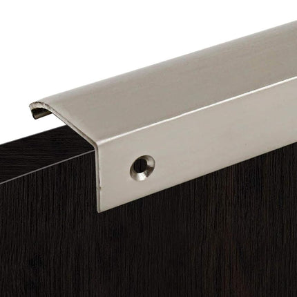 LC LICTOP 10 Pcs Arc Modern Finger Edge Pulls Tab Pull 80mm/3.15" Length Finger Drawer Pulls (Nickel Brushed)