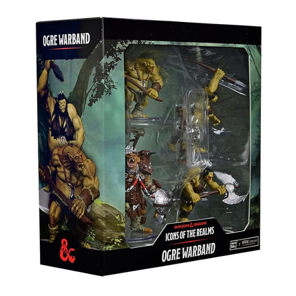 WizKids D&D Icons of The Realms: Bande de Guerre Ogres – Set de 4 Figurines Pré-Peintes, Figurines Dungeons & Dragons JdR