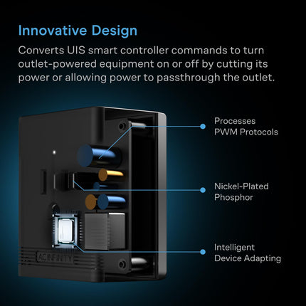 AC Infinity UIS Control Plug, Socket Adapter to Connect UIS Smart Controllers to Outlet Devices