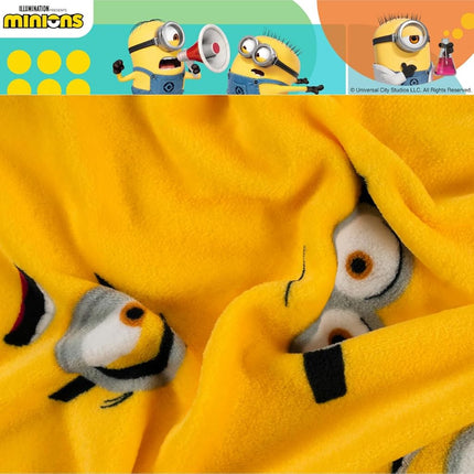 Franco Despicable Me 4 Minions Kids Bedding Super Soft Silk Touch Throw, 40 in x 50 in, (Officially Licensed Product)