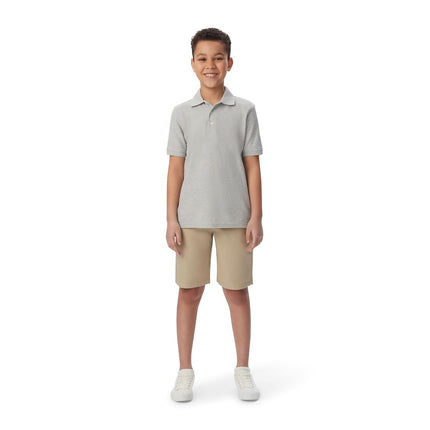 French Toast Kids' Pique Polo (Standard & Husky) Heather Gray