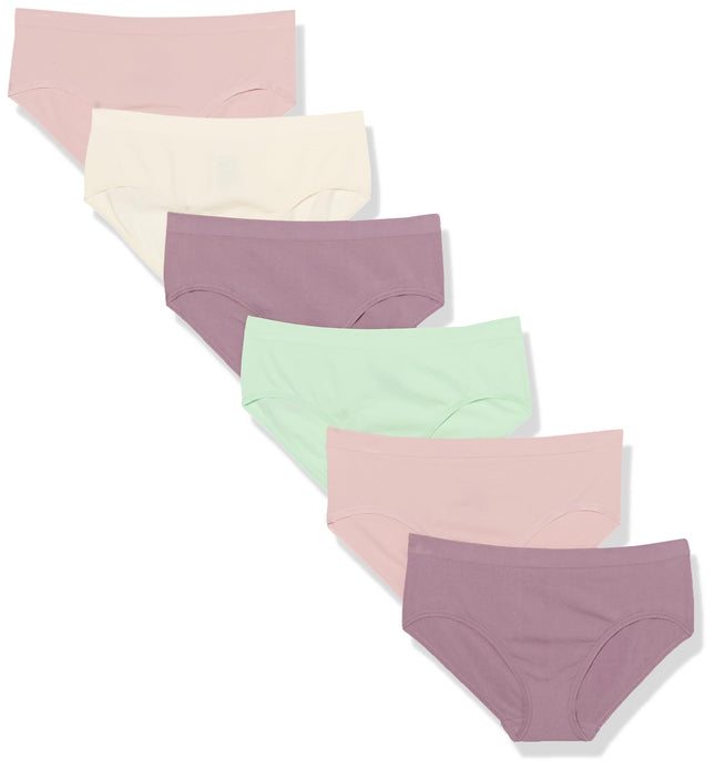 Hanes Girls' Big Hipster Underwear Pack, Seamless 
