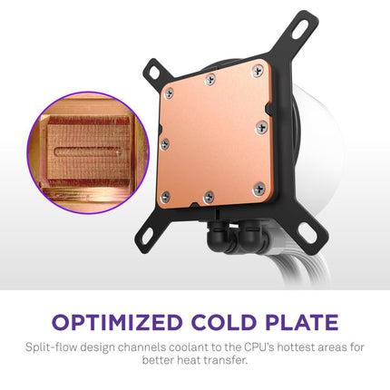 NZXT Kraken Plus 240 RGB - 240mm AIO CPU Cooler, LCD - White