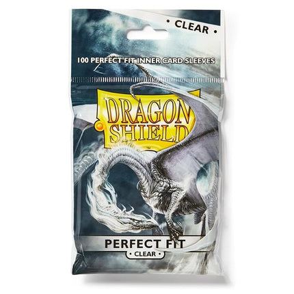Dragon Shield Bundle: 5 Packs of Clear Perfect Fit Standard Size Sleeves - 500 Sleeves Total