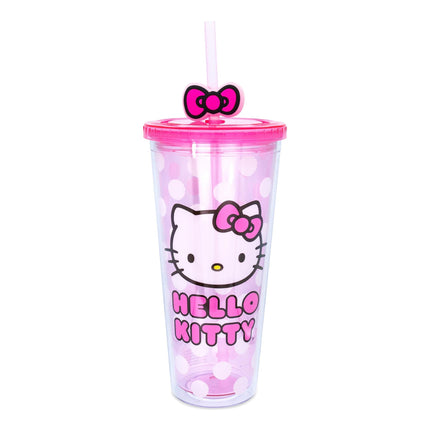 Silver Buffalo Sanrio Hello Kitty Bow Pink Polka D
