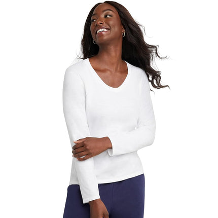 Hanes Women's Originals Long Sleeve Cotton T-Shirt