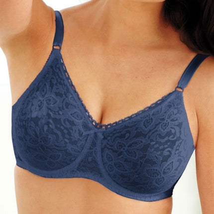 Bali Women's Lace 'N Smooth Stretch Lace Underwire Bra - Beige - 38DD