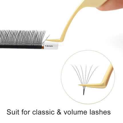 NAGARAKU Eyelash Extensions Tweezers for make Fans Curved Individual Mega Volume Lashes Precision Stainless Steel Professional Precision Tweezers Lash Tweezers For Eyelash Extensions (N-08)