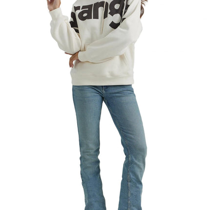 Wrangler Women's Retro Logo Hoodie, White, XS