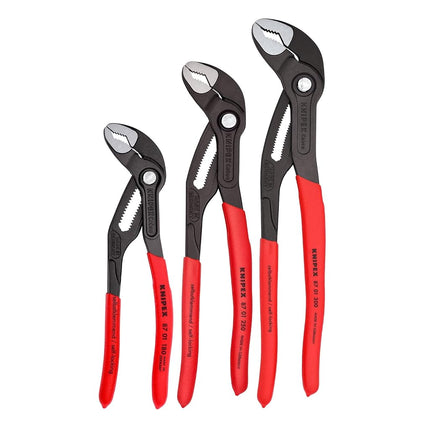 KNIPEX Tools - 3 Piece Cobra Pliers Set (7, 10, & 