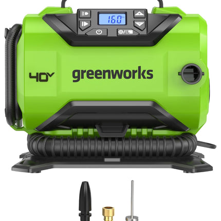 Greenworks 40V Cordless Tire Inflator, 160 PSI Por