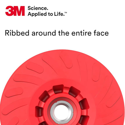 3M™ Disc Back-up Pad Ribbed, 88655, Extra Hard, Red, 4-1/2 in, One Piece