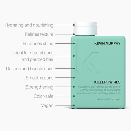 KEVIN.MURPHY KILLER.TWIRLS Curly Hair Care Defining Cream, Permed, 150ml