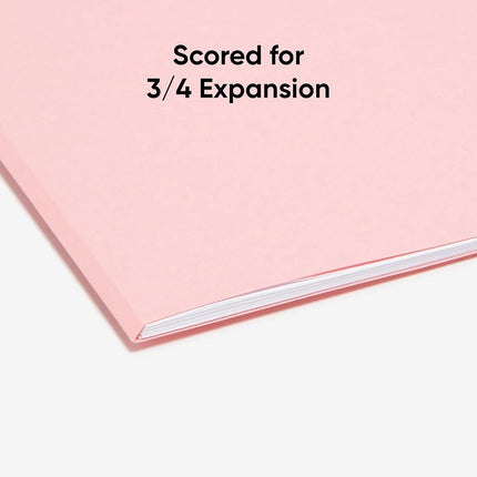 Smead 100 x Pink Standard Lever Arch Files 1/3 Cut Tabs Letter Size (12643)
