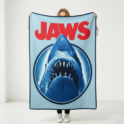 Silver Buffalo Jaws Need A Bigger Boat 45" x 60" Fleece Throw, Soft and Cozy Blanket, 180 GSM