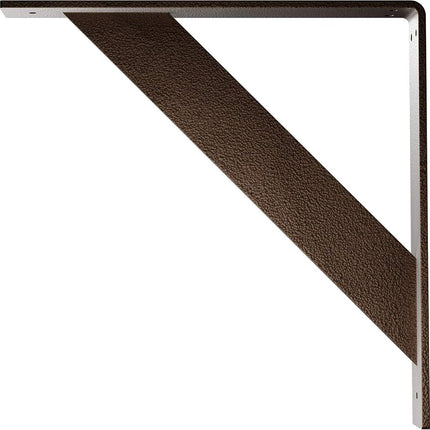 Ekena Millwork BKTM02X14X14TRHDB 2 inch W x 14 inch D x 14 inch H Traditional Steel Bracket, Hammered Dark Bronze