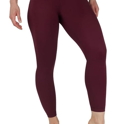Yogalicious Womens Workout Legging Soft High Waisted Squat Proof Sculpting Pant, Windsor Wine, S
