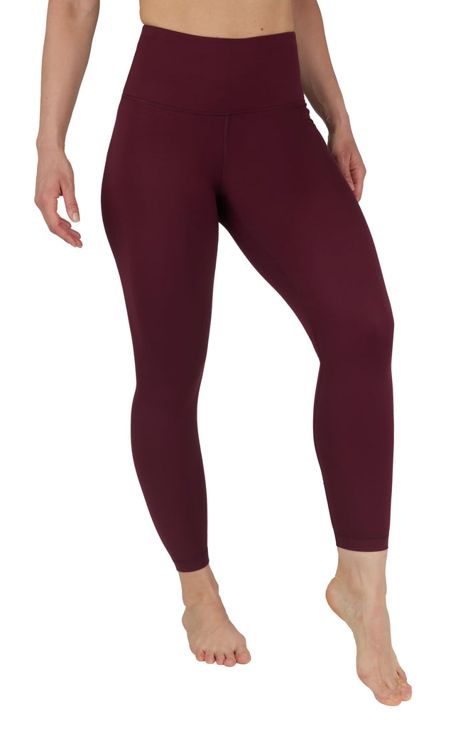 Legging de sport Yogalicious pour femme, doux, taille haute, anti-transpiration, effet sculptant, Windsor Wine, S