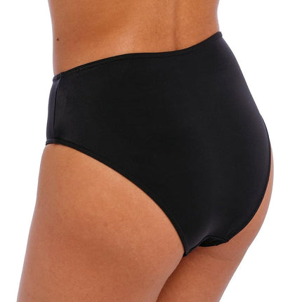 Freya Womens Jewel Cove High-Waist Bikini Bottom, Plain Black, XL