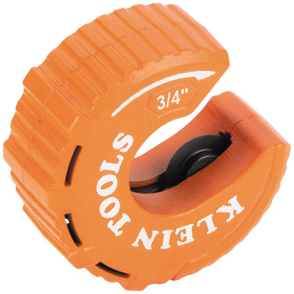 Klein Tools 50056 C-Style Copper Tubing Pipe Cutter Tool, 3/4-Inch Cutting Capacity, Ultra-Compact for Tight Spaces, Free-Spinning Rollers