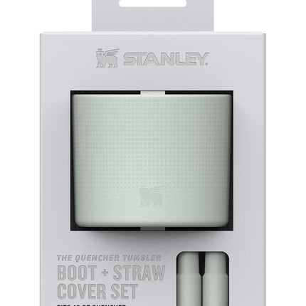 Stanley Quencher Boot and Straw Cover Cap | Anti-Slip Silicone Protector for 40 oz Tumbler with Handle | Accessory Set for Stainless Steel Drinking Cup | BPA-Free | Mist