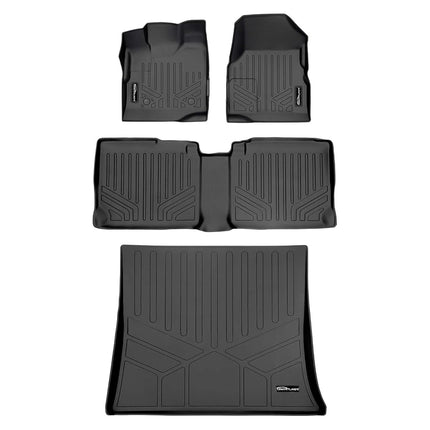 Tapis de sol et tapis de coffre SMARTLINER sur mesure noirs pour Chevy Equinox/GMC Terrain 2011-2017 avec deux points de fixation avant