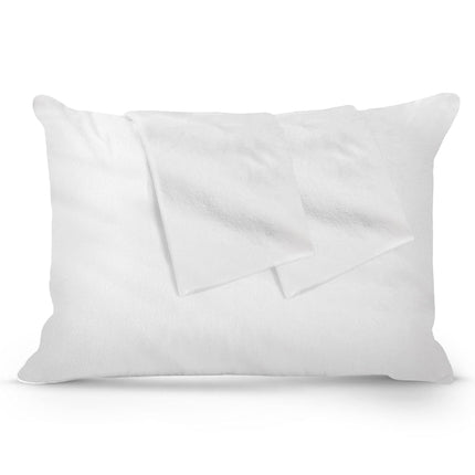 Continental Bedding Feather Proof, Waterproof and Down Proof Zippered Fleece Pillow Protectors Plush Comfort for Enhanced Sleep Quality King Size 20" x 36" Set of 2