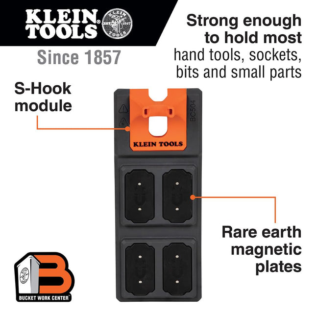 KLEIN TOOLS Magnetic Tool Storage Module, S-Hook