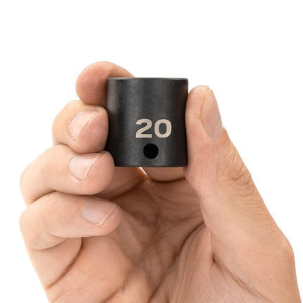 TEKTON 3/8 Inch Drive x 20 mm 12-Point Impact Socket | SID12320