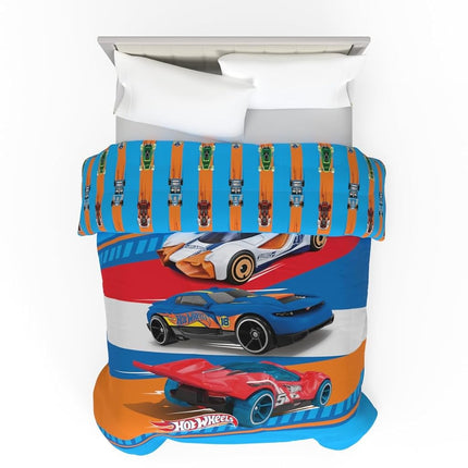 Franco Kids Bedding Super Soft Microfiber Reversible Comforter, Twin/Full, Hot Wheels