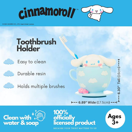 Porte-brosse à dents Cinnamoroll de collection - Gobelet pour pinceaux de maquillage/stylos, (produit sous licence officielle) par Franco