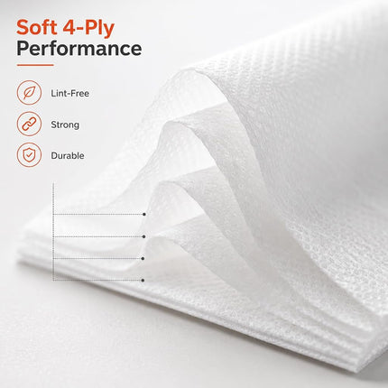 ForPro Professional Collection All-Purpose Lint-Free 4-Ply Esthetic Wipes, Non-Woven, For Salon and Spa Use, Soft, Strong and Durable, Latex-Free, 4" x 4", 200-Count