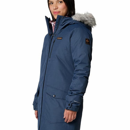 Columbia Women's Suttle Mountain Long Insulated Jacket, Collegiate Navy, Medium