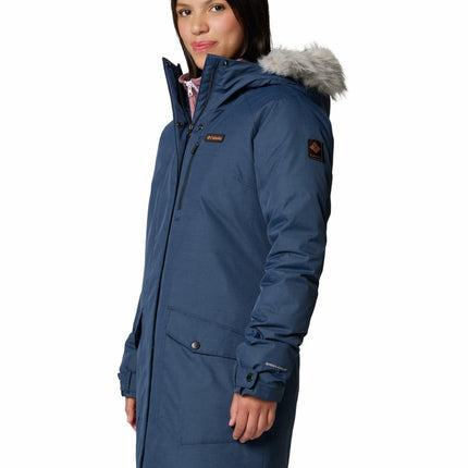 Columbia Women's Suttle Mountain Long Insulated Jacket, Collegiate Navy, Large