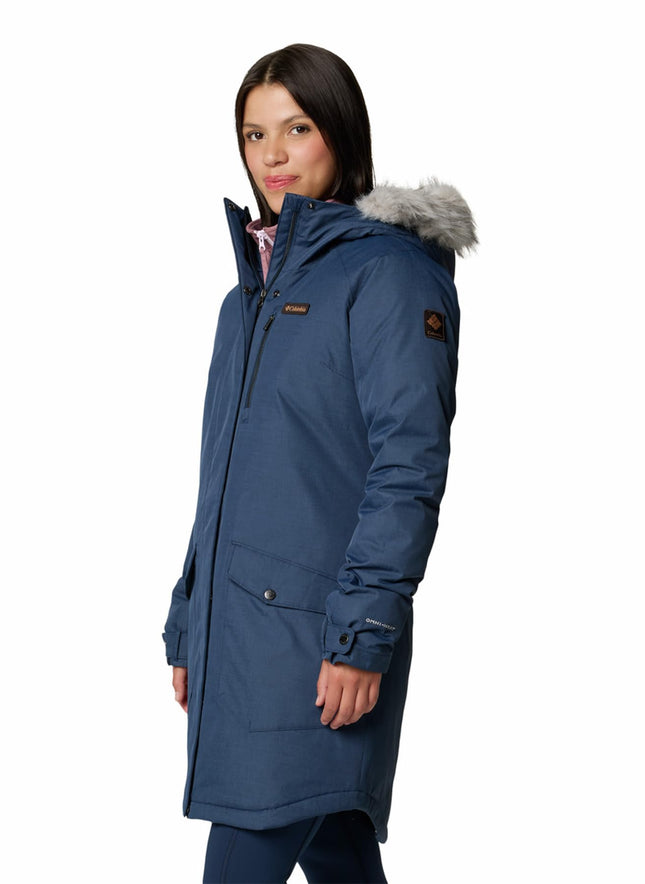 Doudoune longue isolante Columbia Suttle Mountain pour femme, Collegiate Navy, XXL
