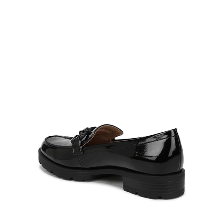 LifeStride Women's London 2 Loafers, Black Patent, 8 Wide