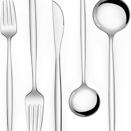 Wildone Silverware Set 30 Piece, Stainless Steel F