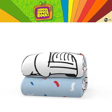Franco Collectibles Schoolhouse Rock! Bedding Super Soft Cozy Plush Throw, 46 in x 60 in, (Officially Licensed Product)