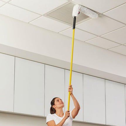 Rubbermaid Commercial Products FGQ85200WH00, Hygen Quick-Connect Flexible Dusting Wand with High Performance Microfibre - White