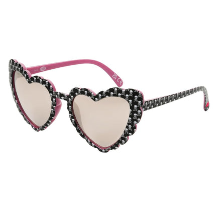 Betsey Johnson Queen of Hearts women's sunglasses black skull 55 mm