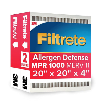 Filtrete Allergen Defense, Electrostatically charged filter media, White, 20x20x4
