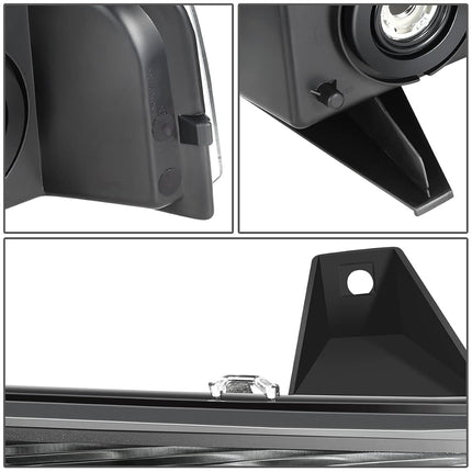 DNA MOTORING HL-OH-CEGS03-2P-BK Pair of OE Style Headlights Compatible with 03-14 Express Savana 1500/03-23 Express Savana 2500 3500, Black/Clear