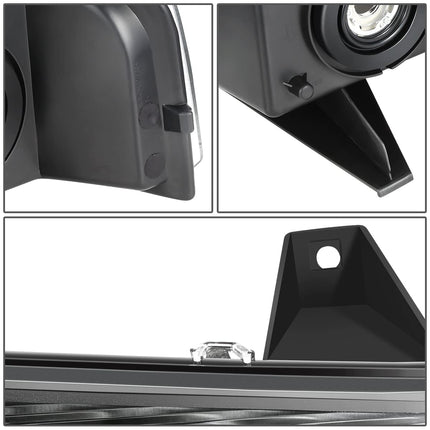 DNA MOTORING HL-OH-CEGS03-2P-BK Par de faros delanteros estilo OE compatibles con 03-14 Express Savana 1500/03-23 Express Savana 2500 3500, Negro/Transparente