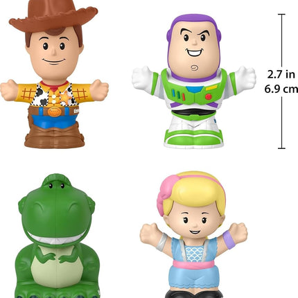 Little People Toy Story Jessie Buzz Woody and Rex Figures, Pack of 4, Ideal Size for Ages 1 and Up