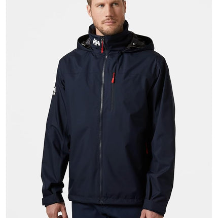 Helly Hansen Men's Crew Hooded Jacket 2.0, Navy, 2XL