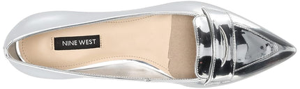 Nine West Women's LALLIN Ballet Flat, Silver 040, 6, Silver 040, 4.5 UK