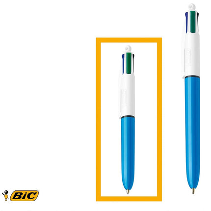 BIC 4-Color Mini Ball Pen, Medium Point (1.0mm), Assorted Ink, 2-Pack (MMNP21)