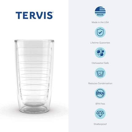 Tervis Made in USA Double Walled University of Iowa UI Hawkeyes Insulated Tumbler Cup Keeps Drinks Cold & Hot, 16oz, Tradition